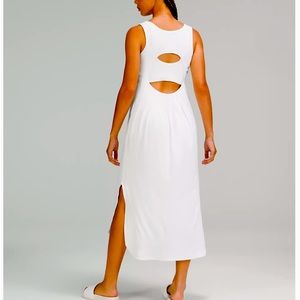 Lululemon pima cotton open back midi dress 45 inches longActivewear. Be ready.
